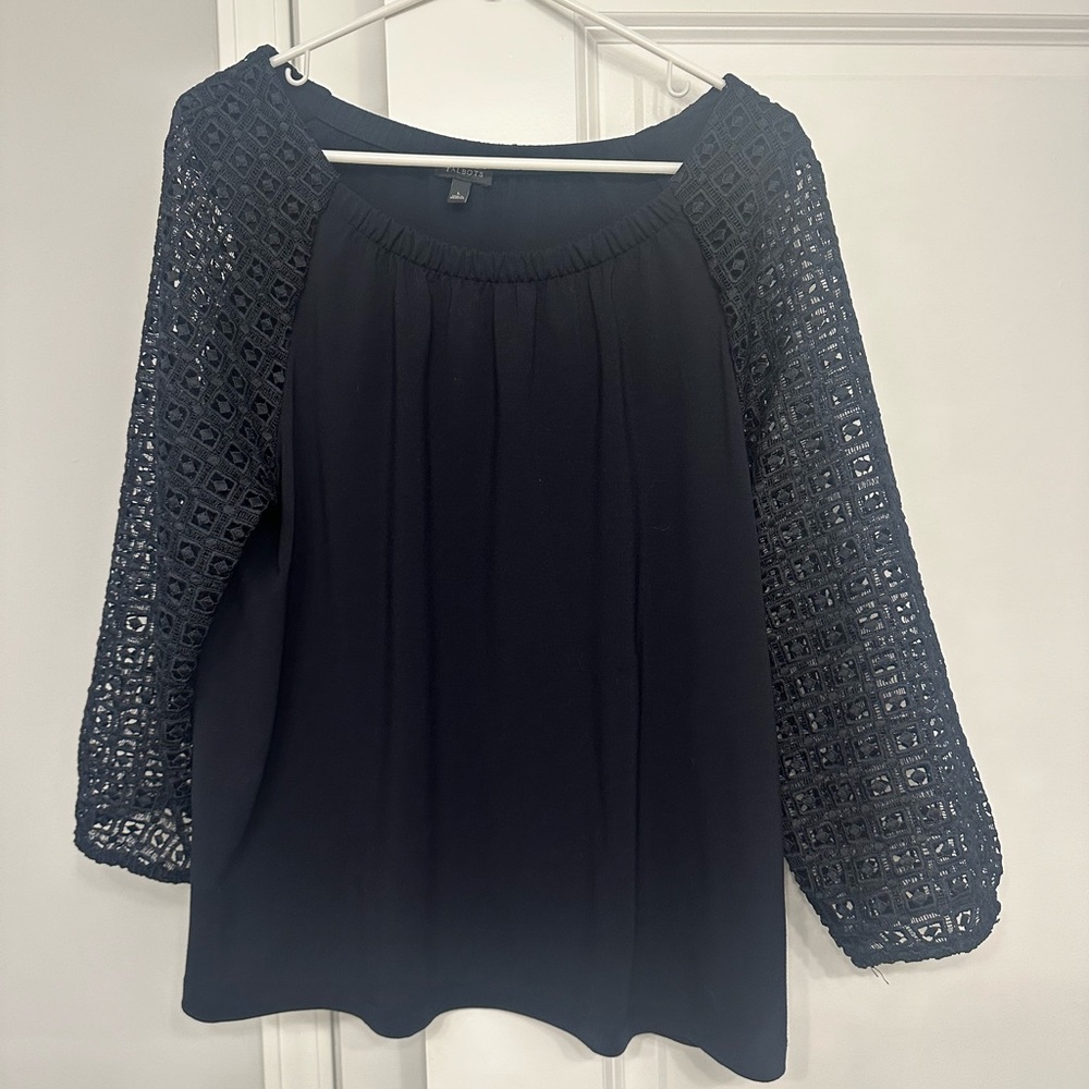 Talbots black top size large